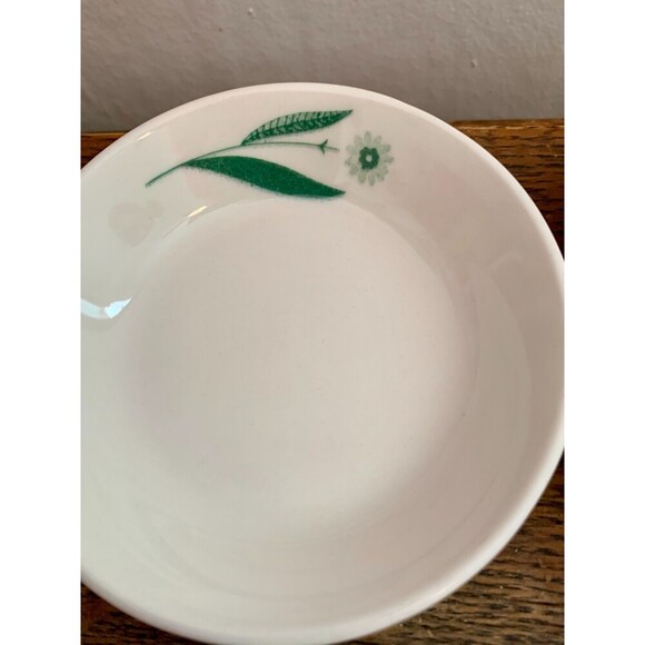 5X Set Homer Laughlin USA Green Field Condiment/Dipping Bowls VTG Caribe Mcnicol - Picture 10 of 10